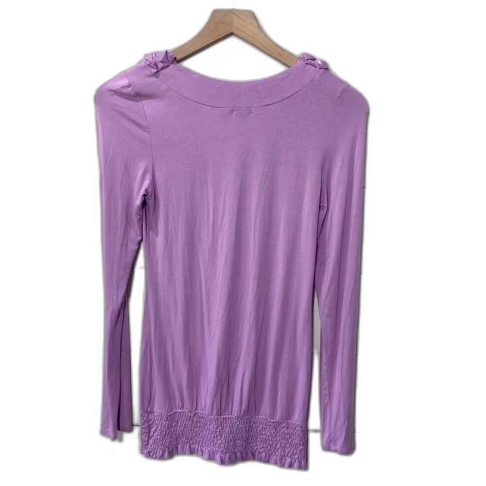 Maurices purple long sleeve small fitted blouse - Picture 4 of 7